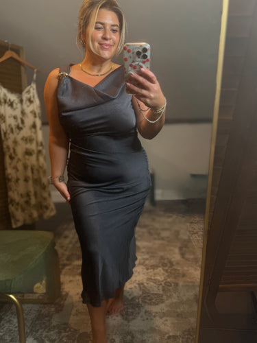 Cowl Neck Midi Dress