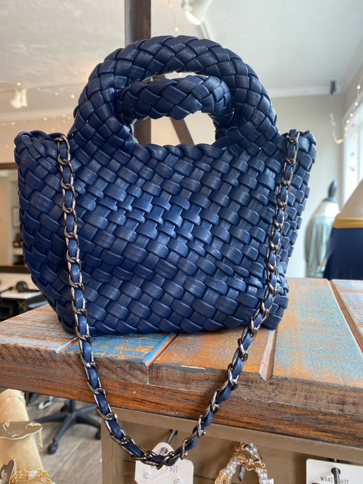 BC Braided mini handbag in Navy