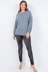 Loose fit pewter sweater