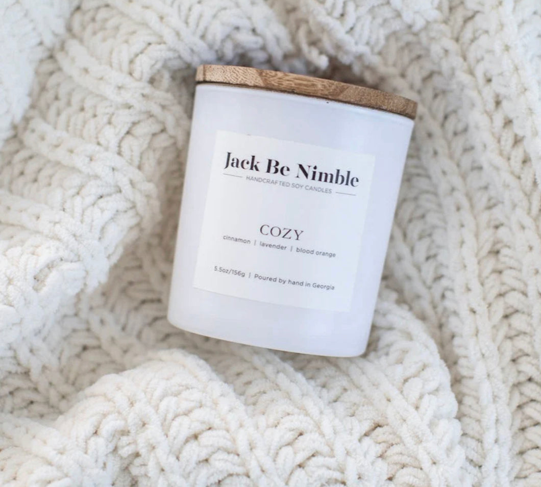 5.5oz COZY SCENTED SOY CANDLE