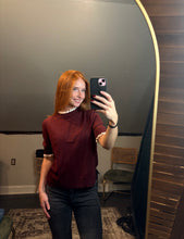 Lace Trim Soft Knit Short Sleeve