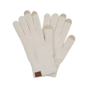 CC Chenille Touchscreen Glove- Beige