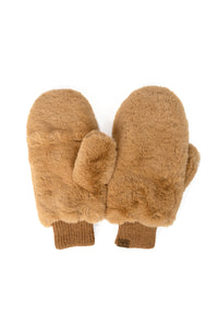 CC Sherpa Touchscreen Accessible Mittens- Camel