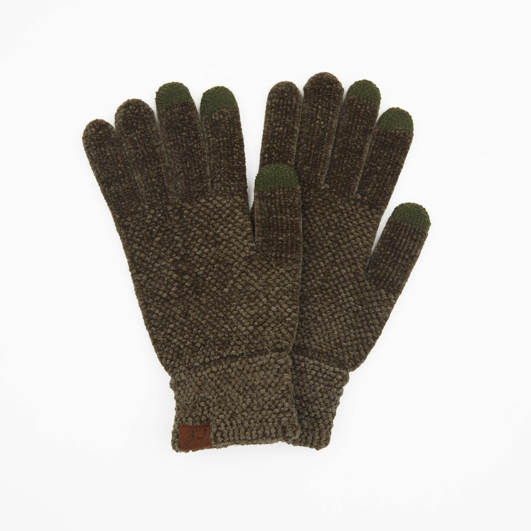 CC Chenille Touchstone Glove- New Olive