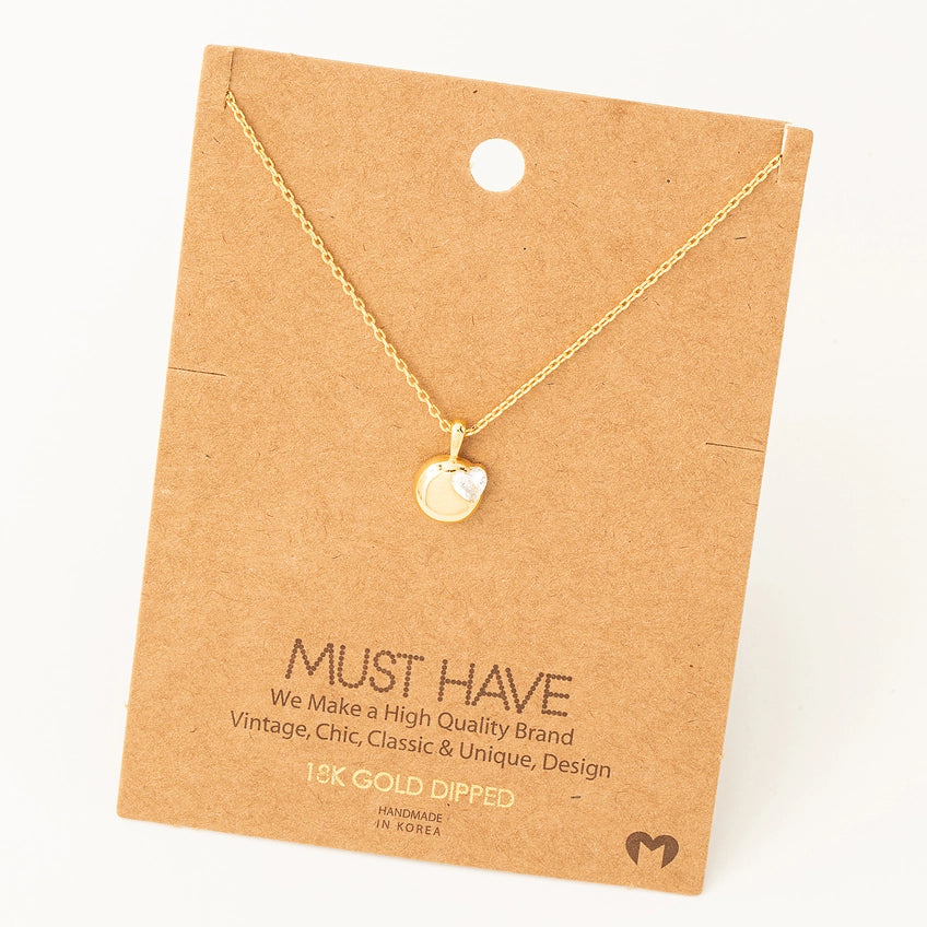 Dainty Coin Heart Pendant Necklace