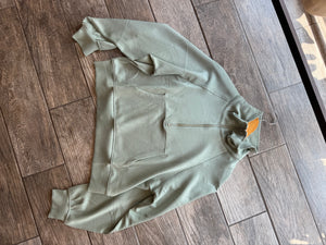 Quarter Zip in Sage