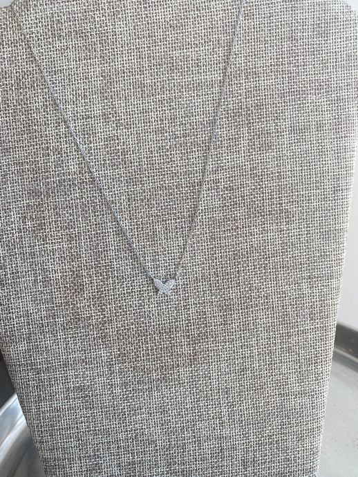 CZ Butterfly Necklace (silver)