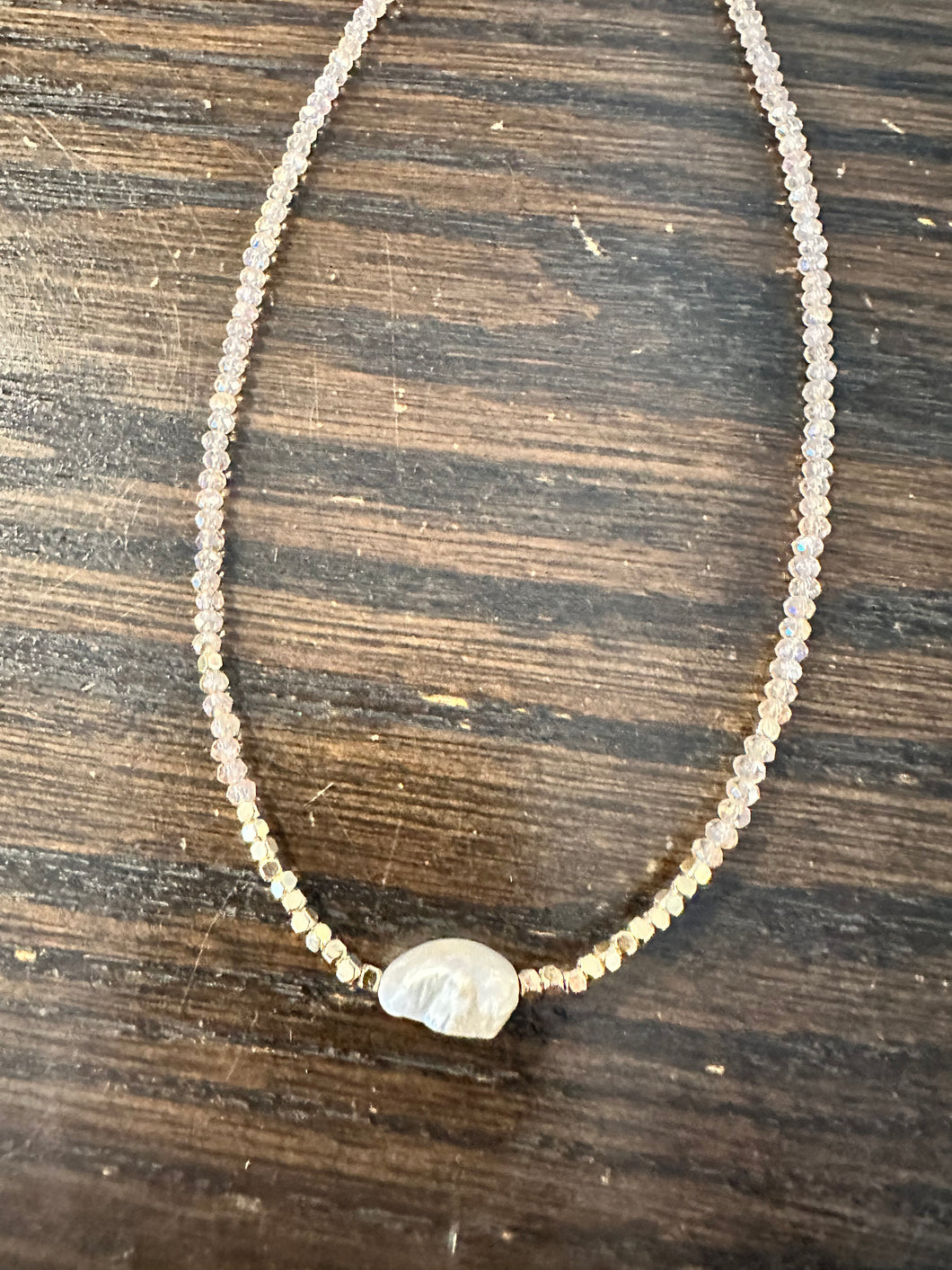 GOLD BEAD AND PEARL CHOKER