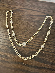 GOLD AND CZ NECKLACE