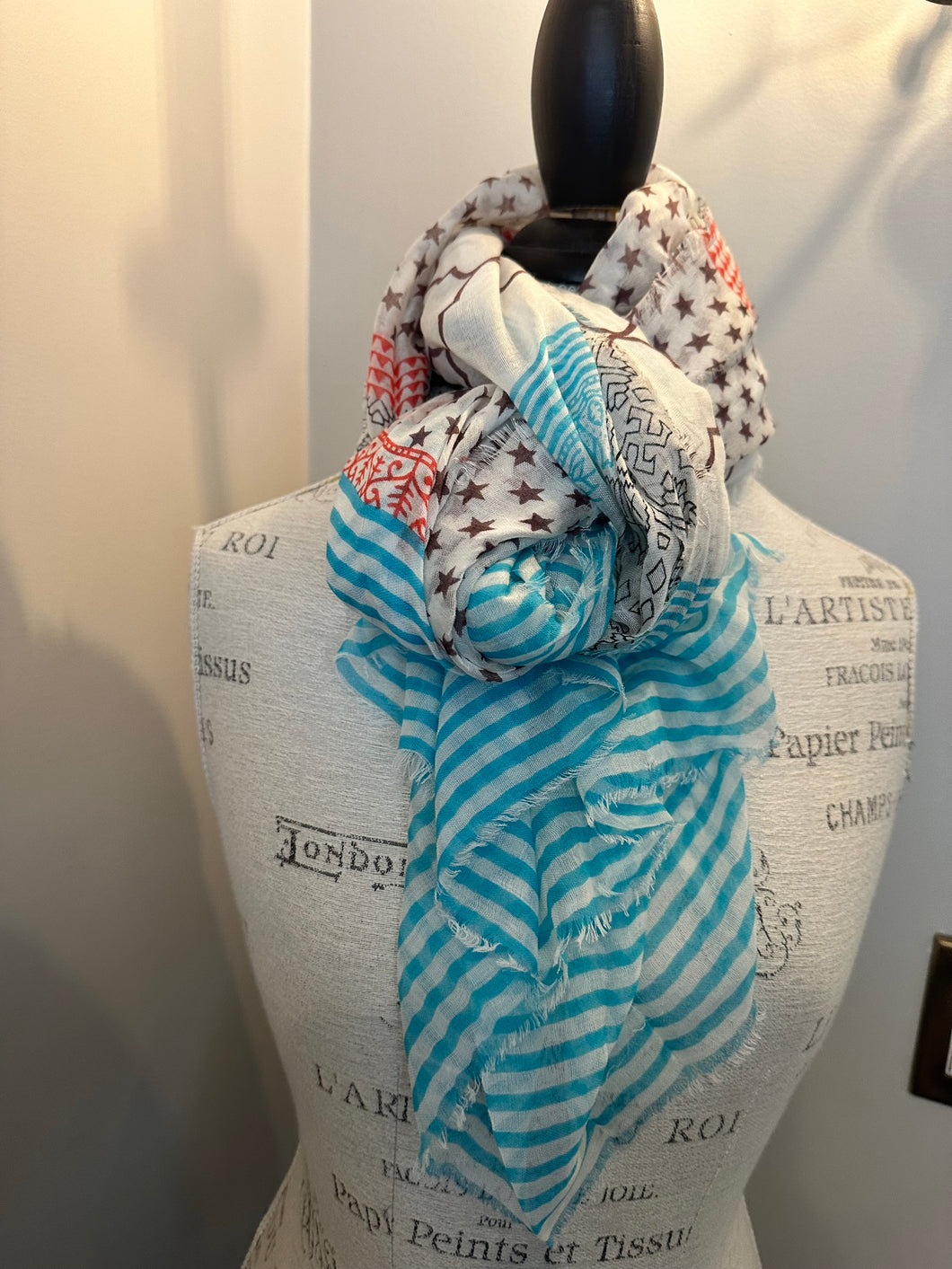 Ikat Stars, Aqua