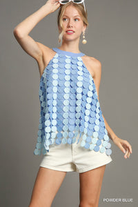 TWO TONE SLEEVELESS TOP