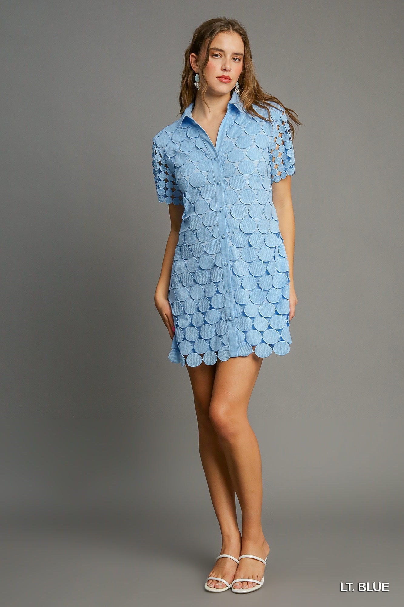 chinese dress ladies POLKA DOT LACE DRESS – Shine Boutique