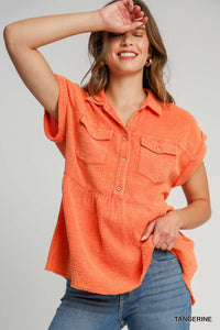 Mid Button baby doll top