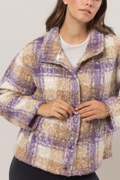 Plaid Jacket- Lavender