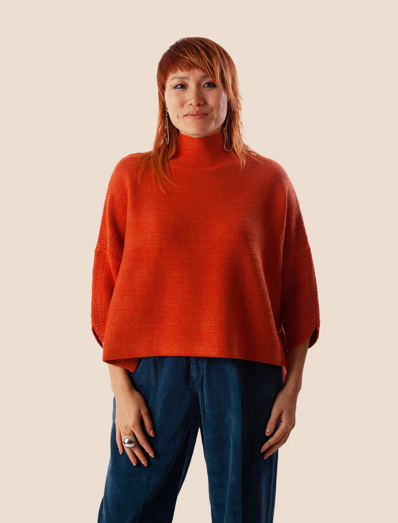 Boho Sweater- Rust