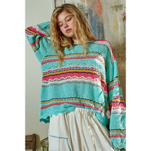 BLUE MULTI SUMMER LIGHT SWEATER