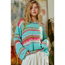 BLUE MULTI SUMMER LIGHT SWEATER