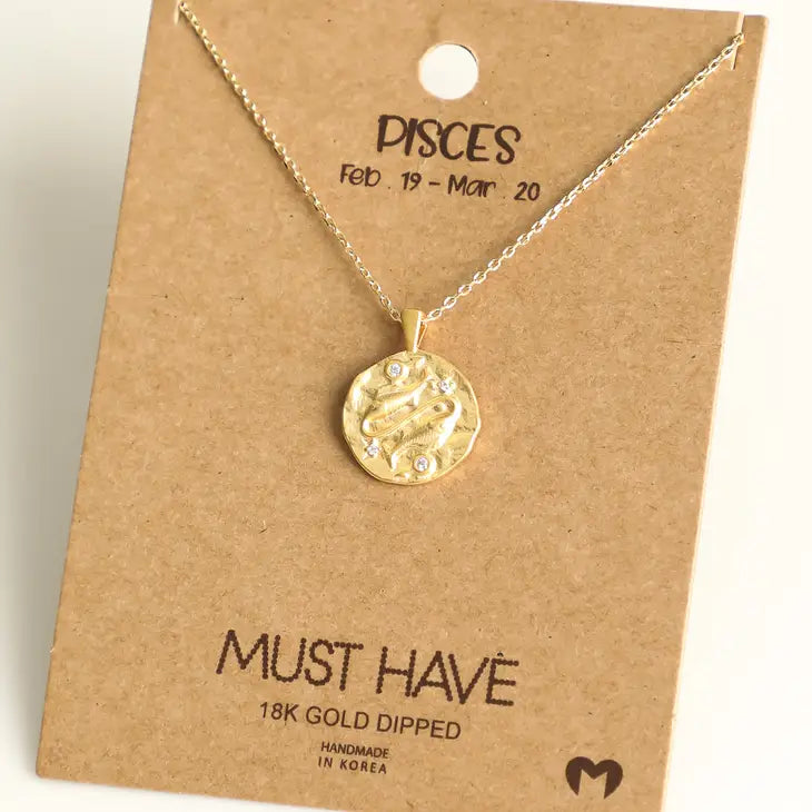 Pisces Coin Necklace