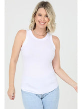 White Ribbed Tank