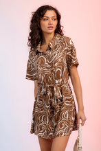 Brown Retro Wrap Dress