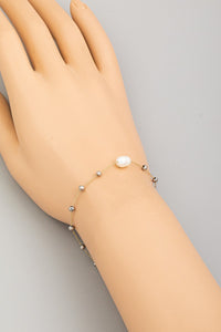 Dainty Chain Pearl Bead Bracelet