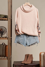 Mock Neck Embroidered Sweater