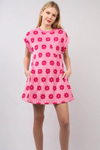 Retro Floral Terry Dress