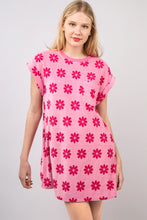 Retro Floral Terry Dress