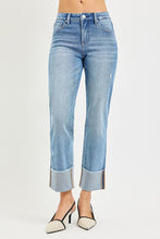 MID RISE CROP CUFFED JEANS